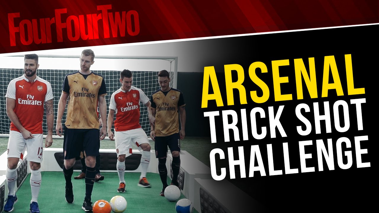 Footpool trick shot challenge: Arsenal players go head-to-head
