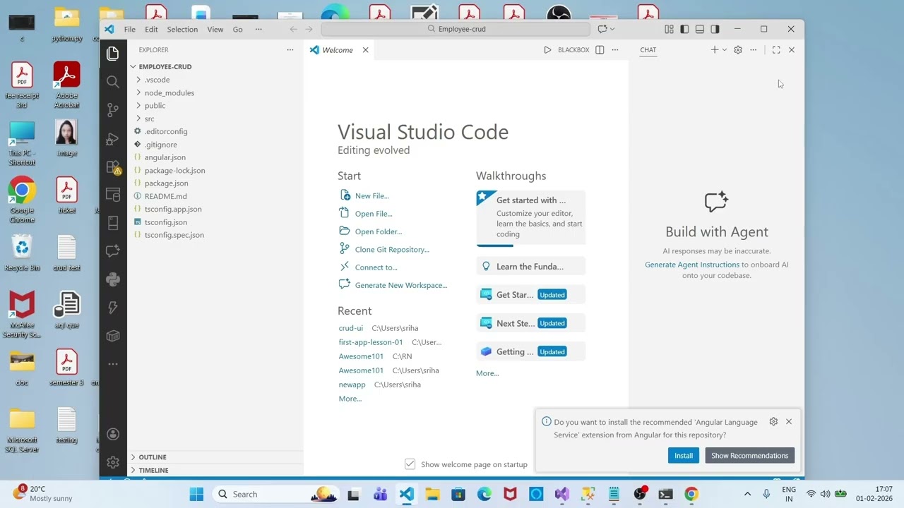 Angular CRUD Application Using .NET Core API | Employee Management Project (API Tested in Postman)
