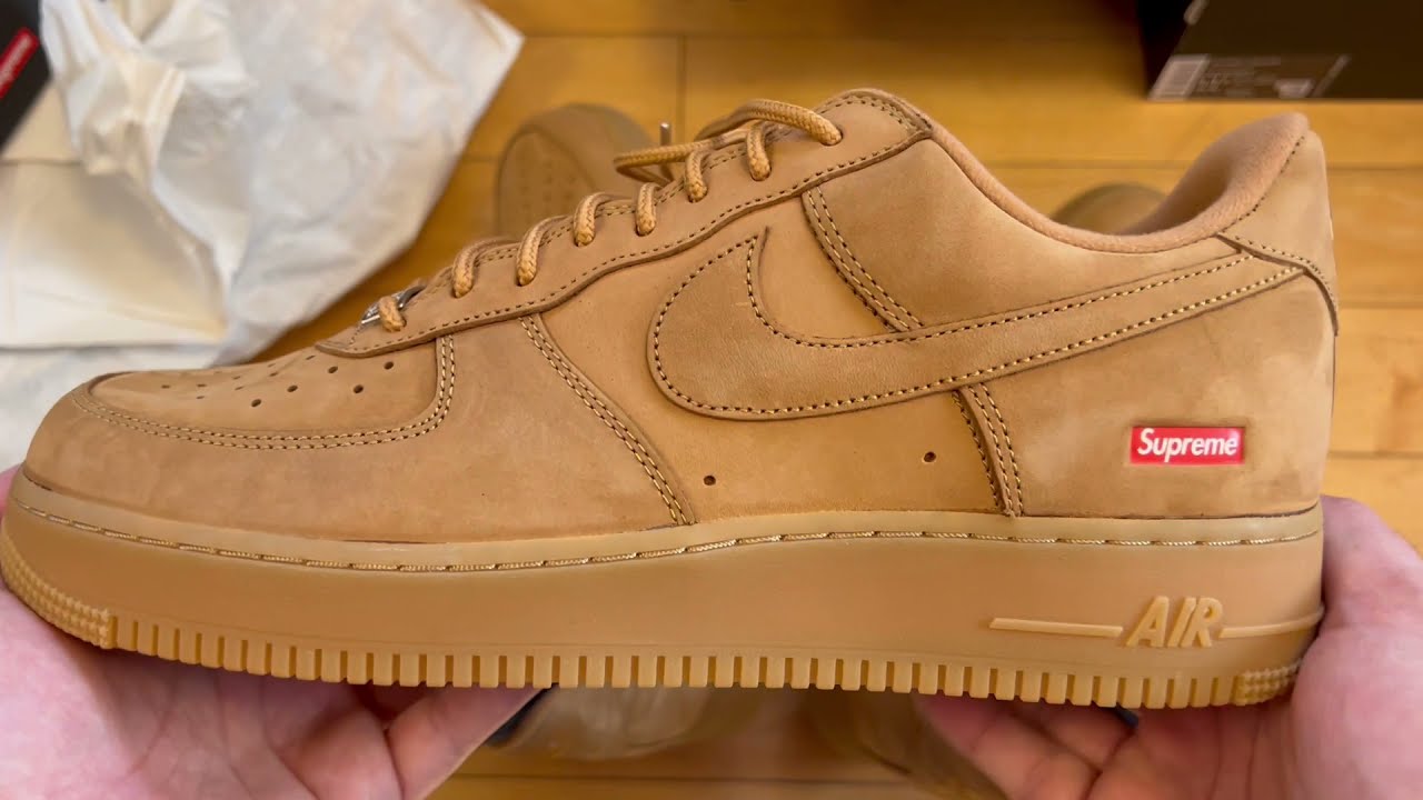 UNBOXING Supreme x Nike Air Force 1 Low Wheat - How Long Will Supreme & Nike Make These? #Lowheat
