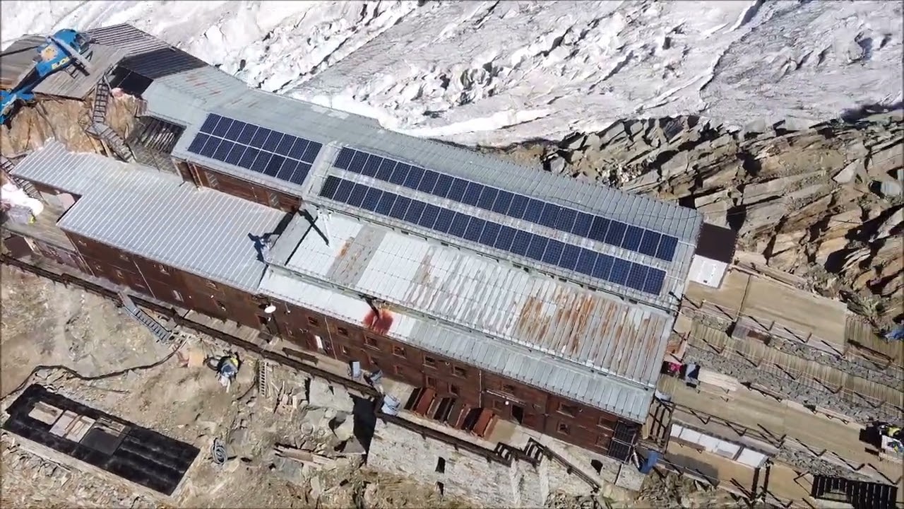 Capanna Gnifetti dall'alto (riprese drone in HD)