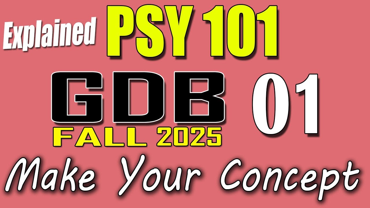 PSY101 GDB 1 Solution 2025 | PSY101 Fall 2025 GDB | VU Scholar