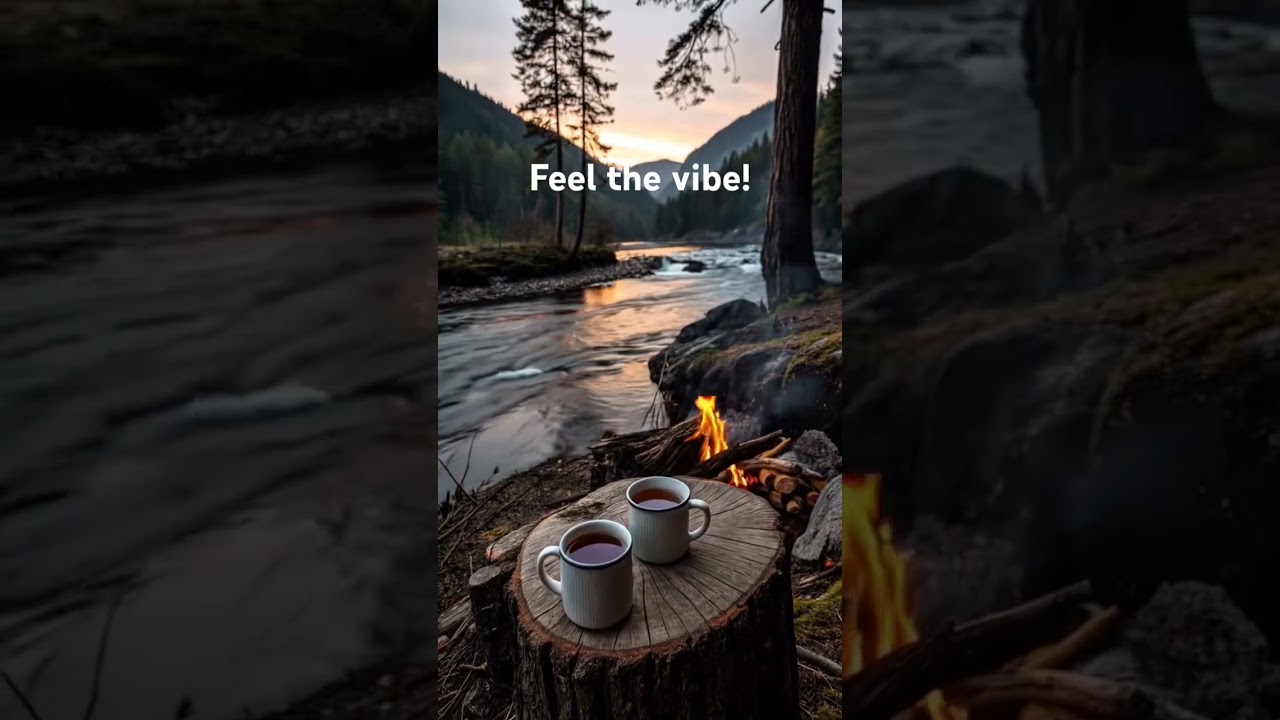 Couple camping vibes 💕 #nature #peace #coffee #peaceful #couplecamping