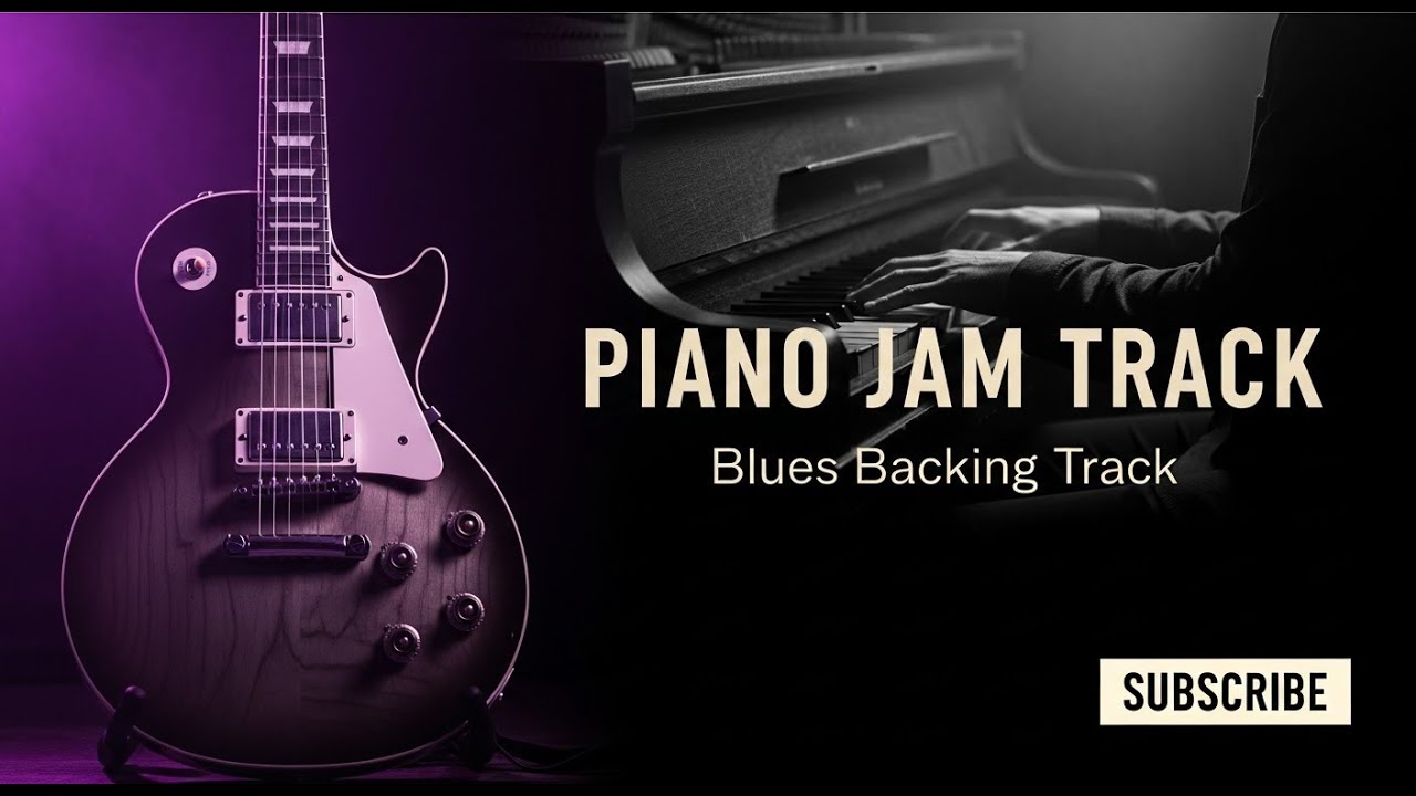 Blues Piano Jam Track for Guitar Players Medium Speed All Skills