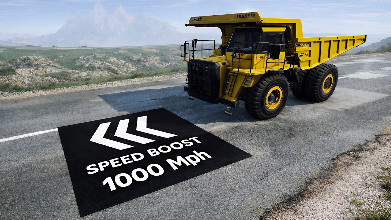 Vehicles car VS speed boost 1000Mph🤯 in Beamng Drive🔥