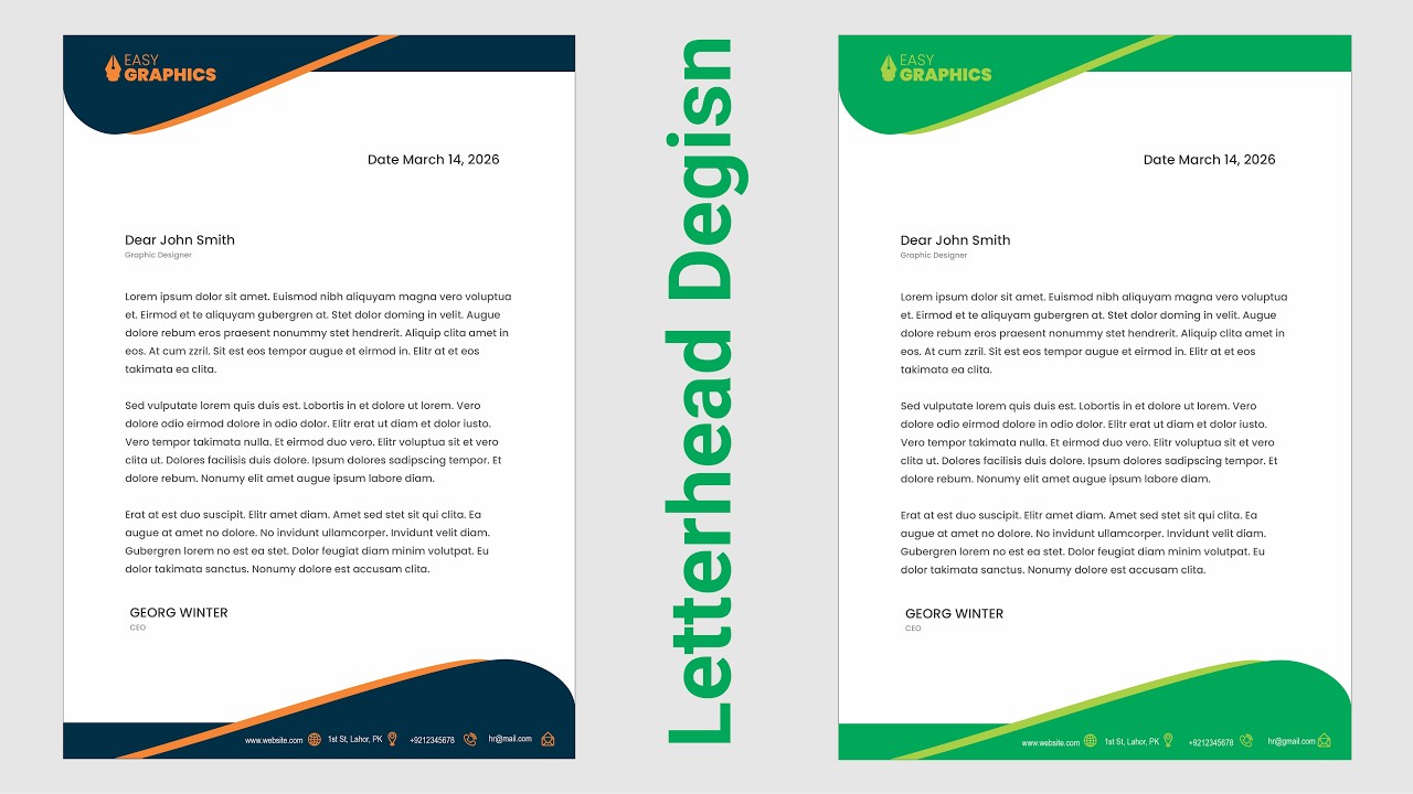 How to Design a Professional Company Letterhead in CorelDRAW  Step by Step Tutorial
