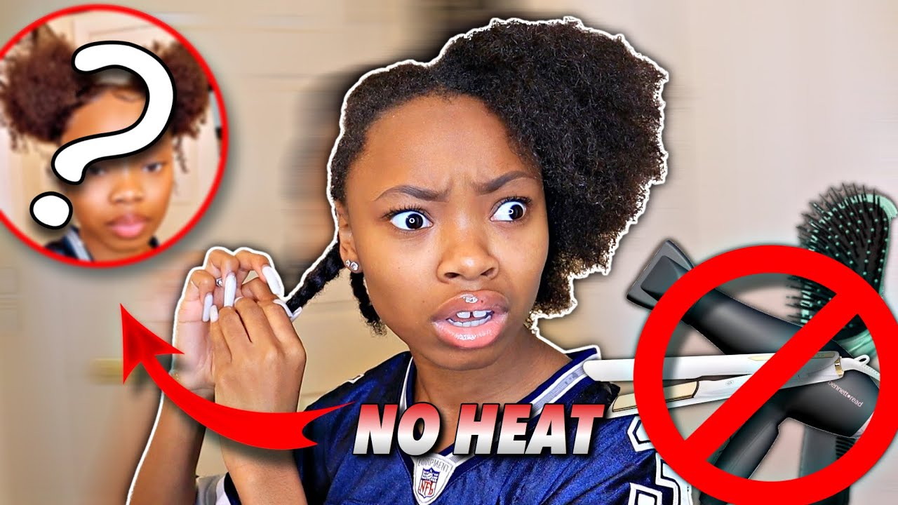 Styling My THICK NATURAL HAIR Without Heat For The First Time! *great results*