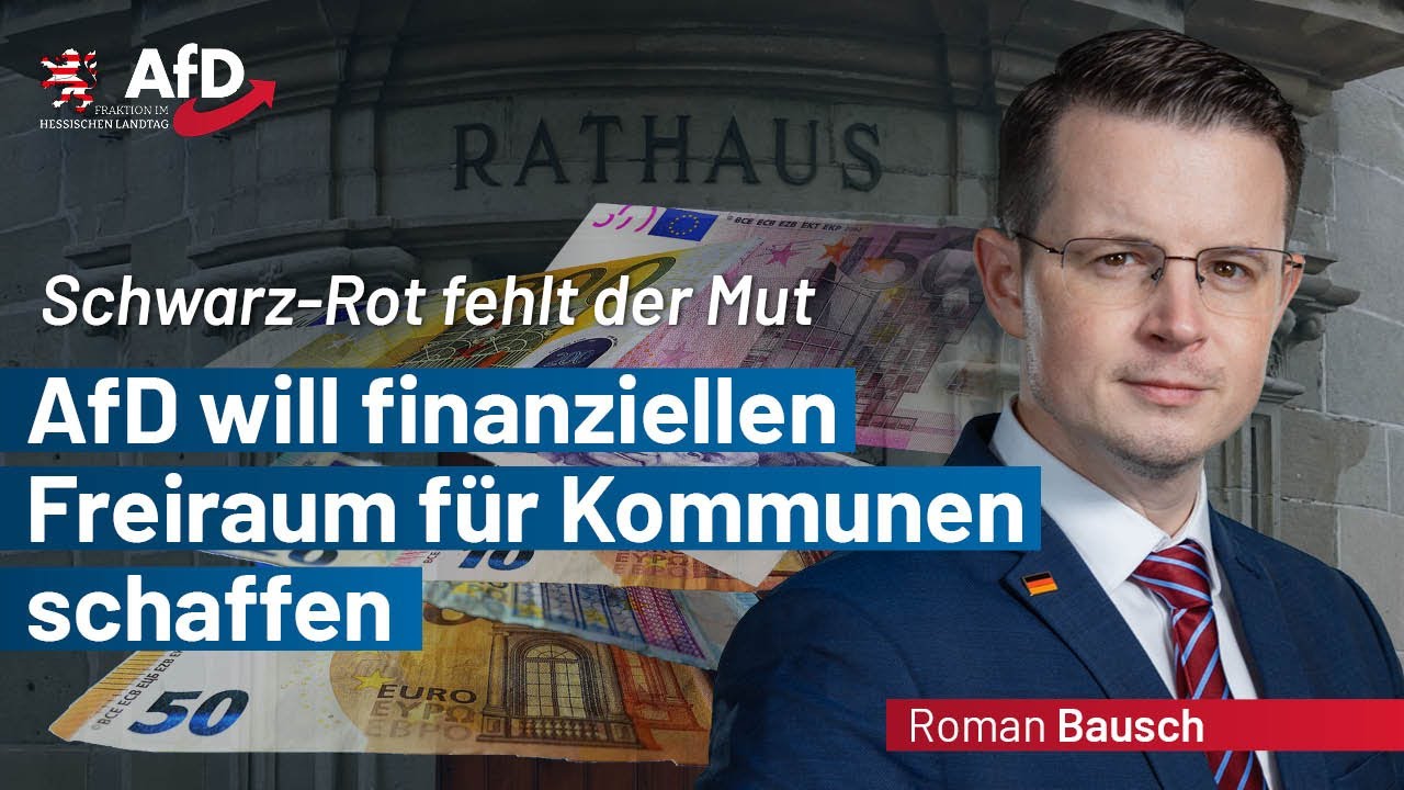 AfD will finanziellen Freiraum für Kommunen schaffen – Schwarz-Rot fehlt der Mut
