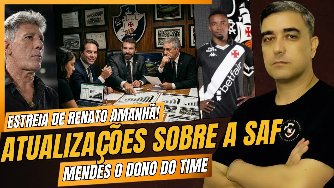 PORTALUPPI ESTREIA AMANHÃ! ATUALIZAÇÕES SOBRE A VENDA DA SAF E POLÍTICA DO VASCO DA GAMA!