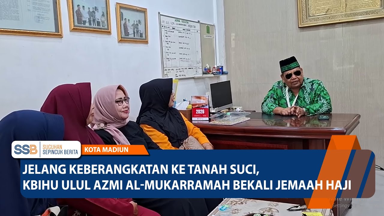 KOTA MADIUN - Jelang Keberangkatan ke Tanah Suci, KBIHU Ulul Azmi Al-Mukarramah Bekali Jemaah Haji