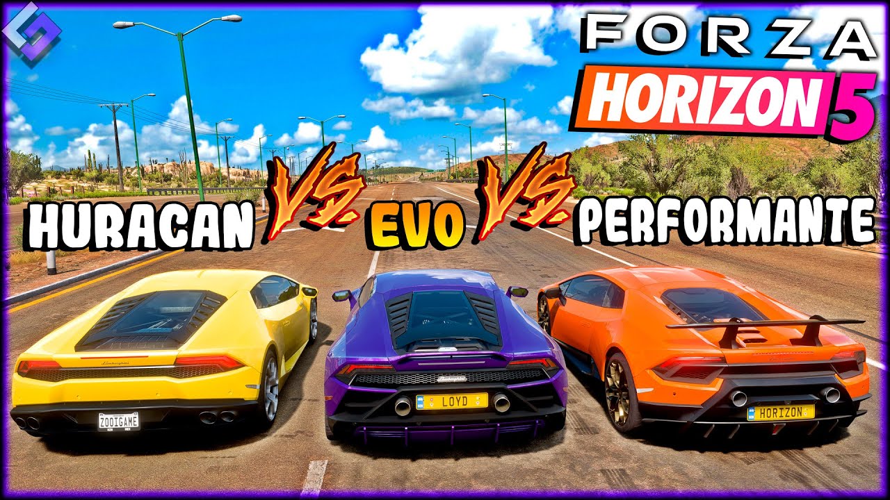 FORZA HORIZON 5 - LAMBORGUINI HURACAN vs HURACAN EVO vs HURACAN PERFORMANTE