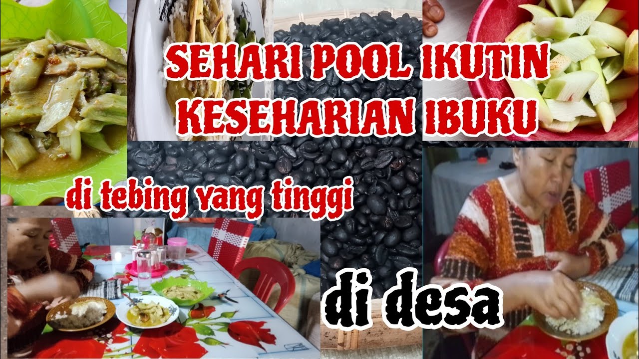 SEHARI IKUTIN KEGIATAN IBU KU DI DESA DI RUMAH YANG BERADA DI TEBING PINGGIR DANAU 