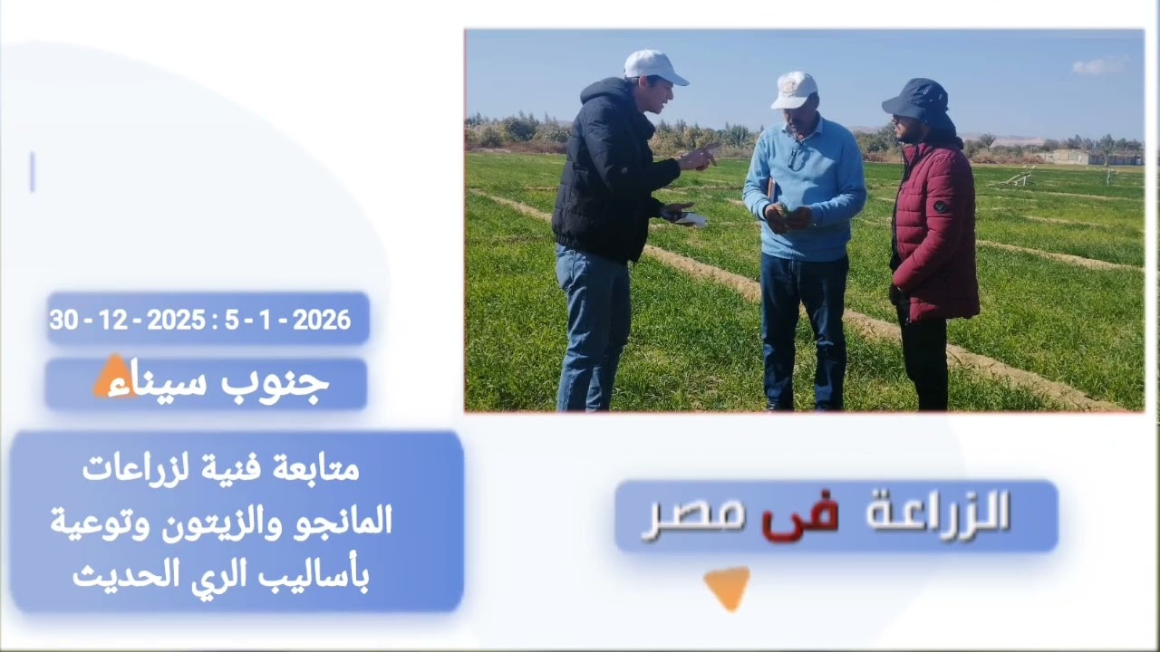 الزراعة X كل مصر| فيديو بأهم أنشطة مديريات الزراعة بالمحافظات من 30 ديسمبر الى 5 يناير 2026