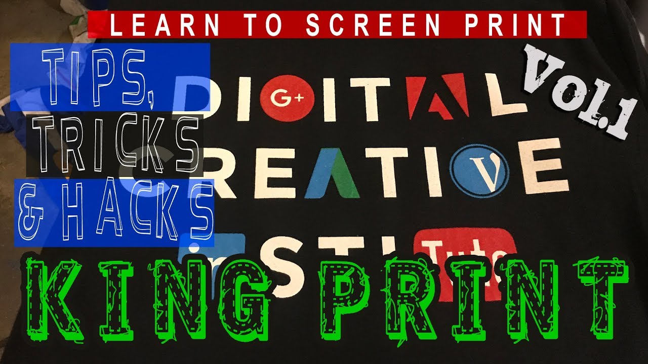 SCREEN PRINTING 4 COLOR PRINTING WITH 3 SCREENS   KING PRINT   TIPS TRICKS & HACKS VOL.1