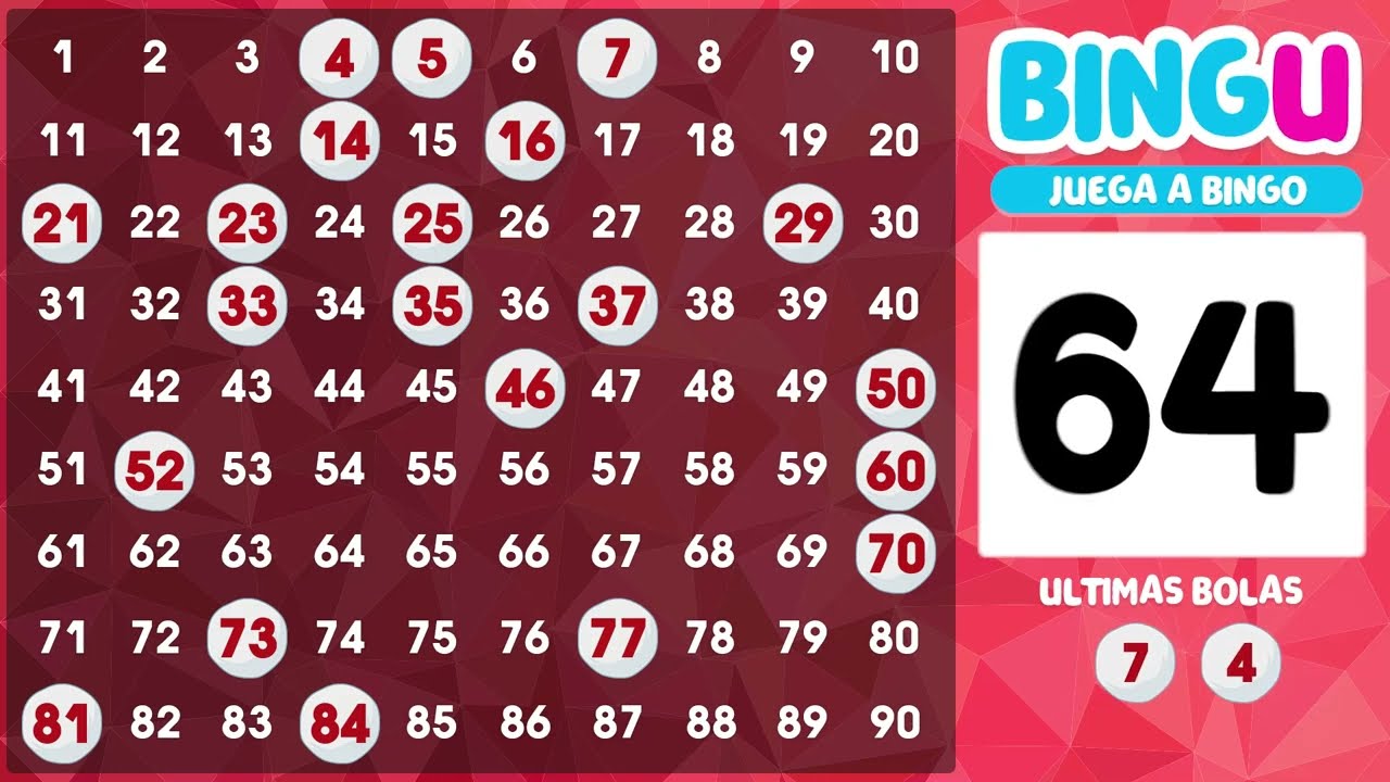 BINGO 90 BOLAS DE COLOR ROJO ¿Te juegas una partida?