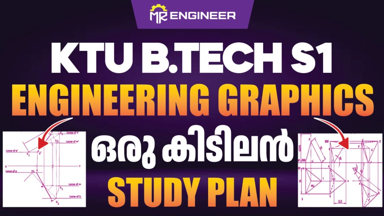 KTU B.Tech S1 Engineering Graphics study plan🚀🚀 100% pass 🔥| MR ENGINEER
