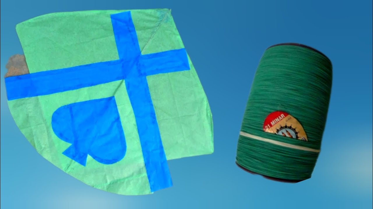 How To Make A Kite With Plastic Bag & Broom Sticks | Kite banane ka tarika