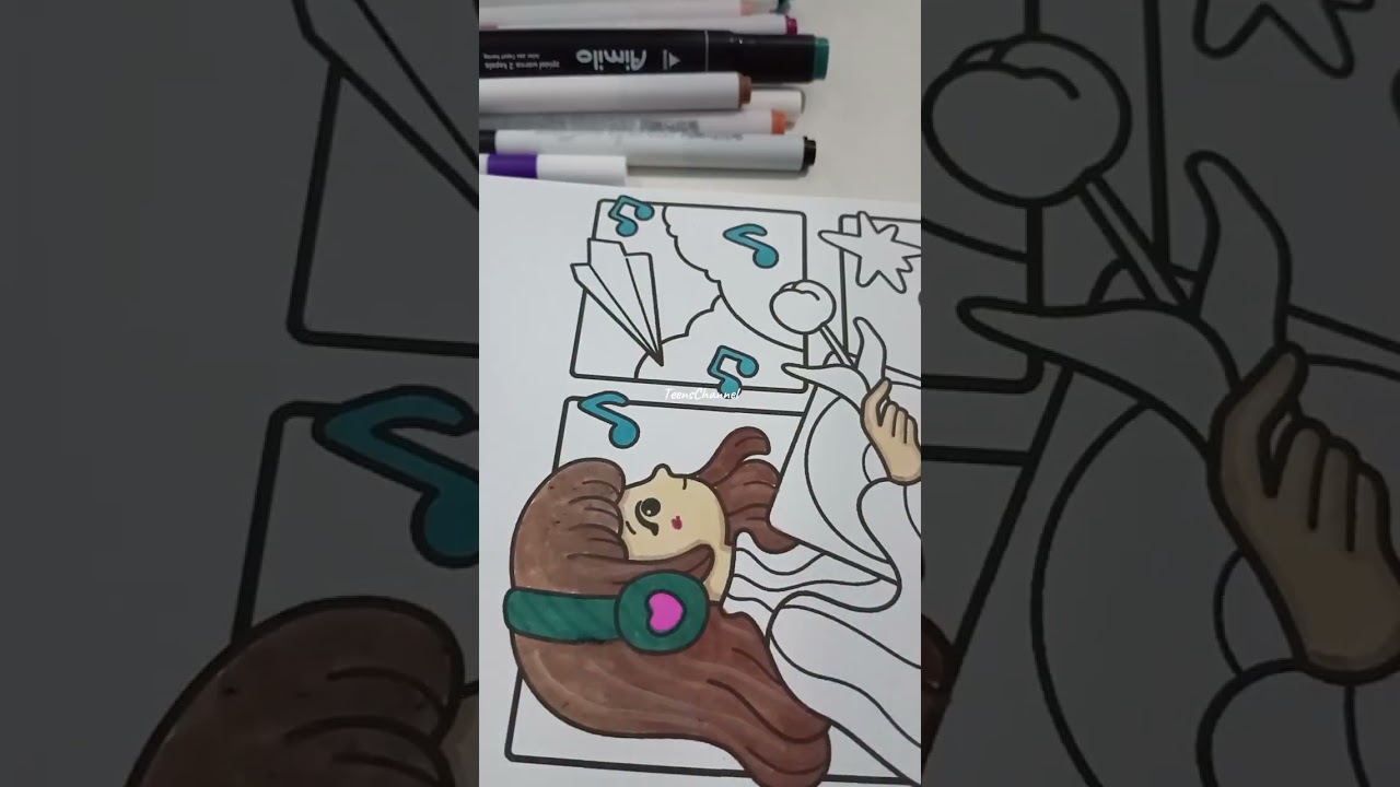 Belajar Mewarnai Buku #fypシ゚viral #art #coloring #acrylicmarker #painting #relaxing