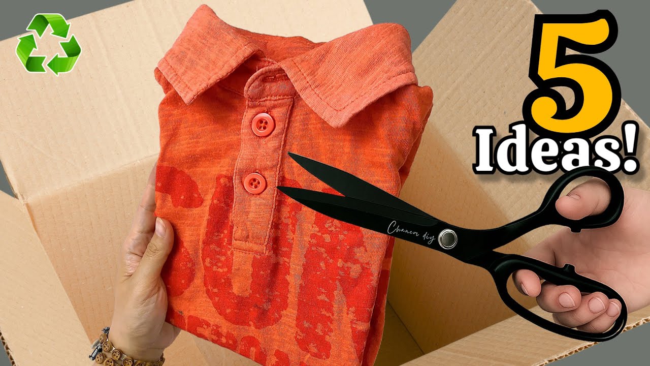 Превращаем картон и старые футболки 😱♻️ 5 ГЕНИАЛЬНЫХ идей для переработки, которые вас поразят!