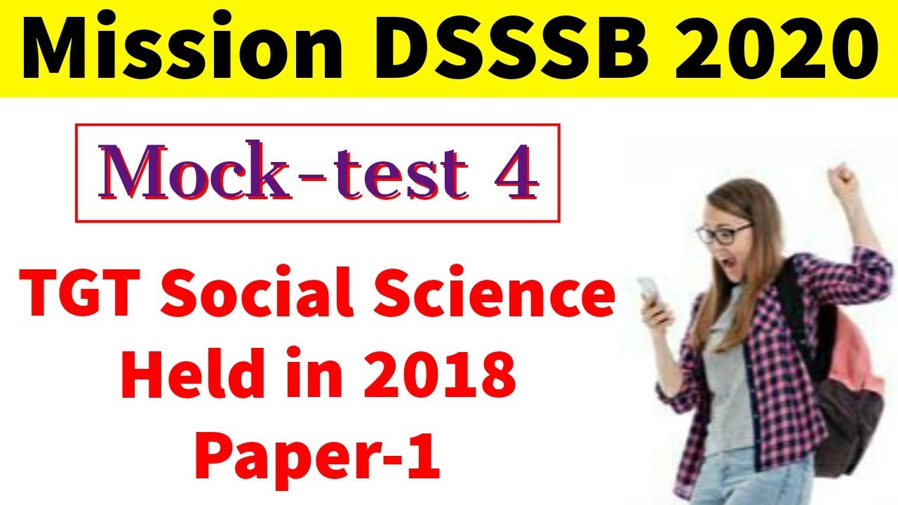 Mock test 4 || #TGT Social Science Paper-1 || Previous year question paper || Mission DSSSB 2020