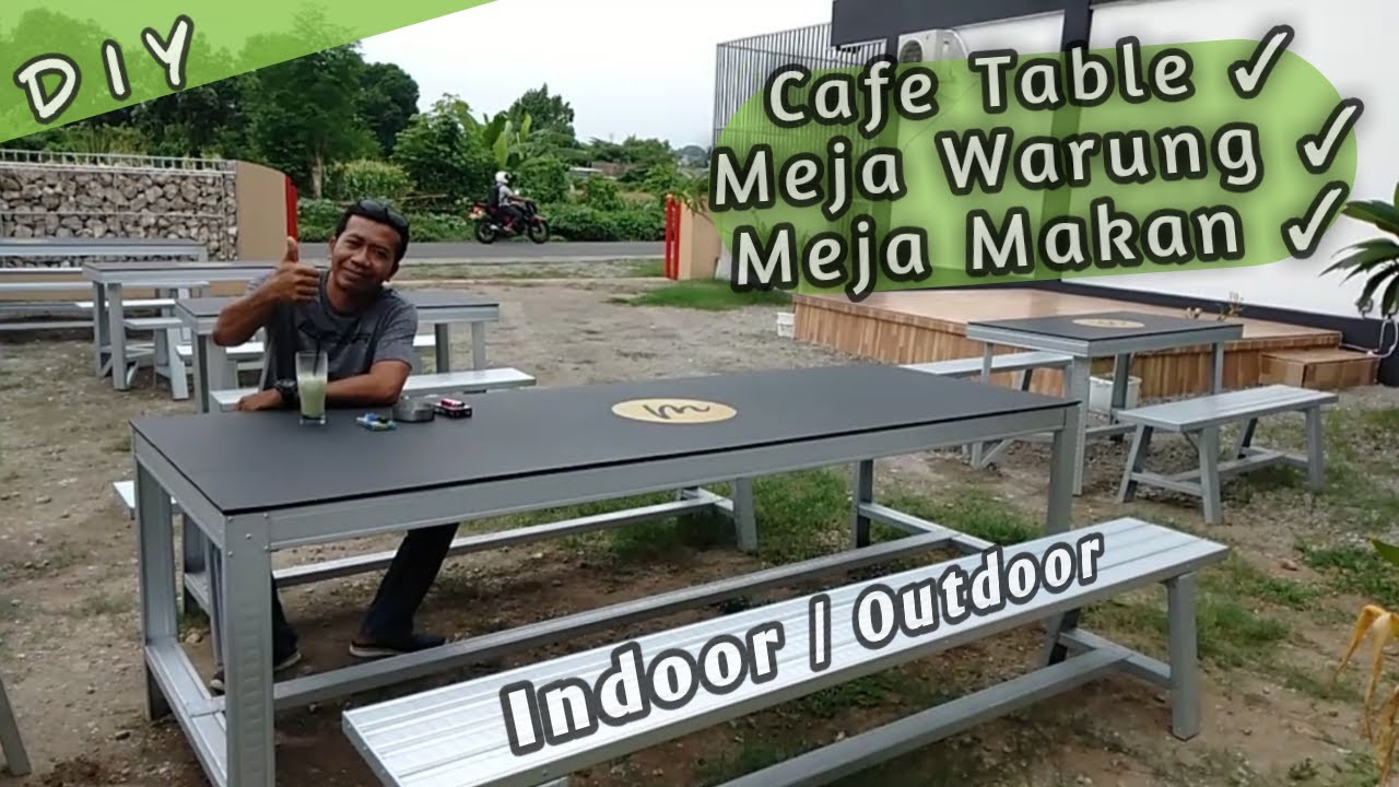 Buat Meja Baja Ringan, meja cafe / meja warung / meja makan, cocok untuk indoor atau outdoor