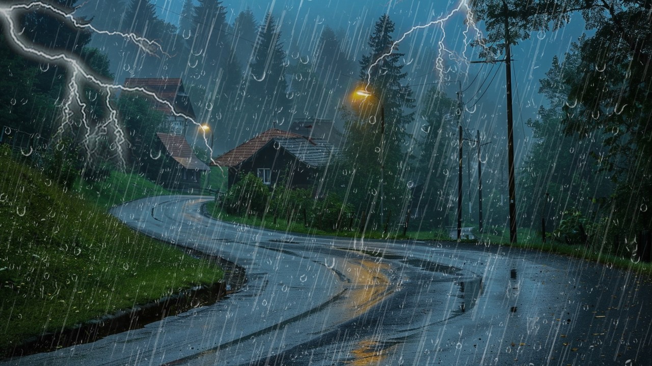 Sonido de Lluvia Relajante para Dormir - Lluvia y Truenos en Techo , Rain sound for sleeping #246
