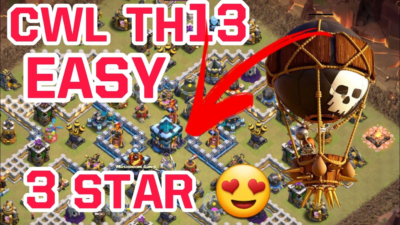 CWL DAY 1 - I Dominated Th13 Clash of Clans, #coc #th13 #th13attackstrategy