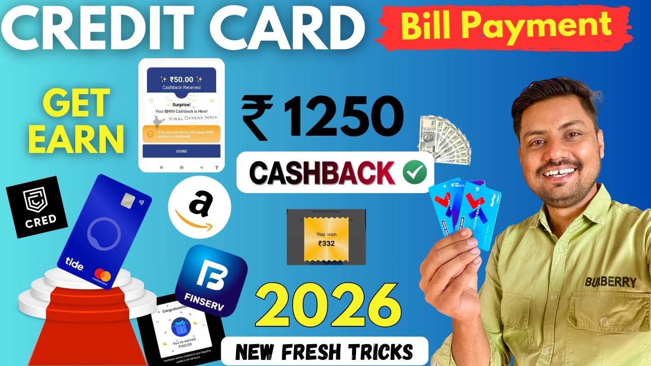 Loot Offer! 🤑 Credit Card Bill Pay ₹1250 Cashback | Best Apps March 2026 | New Cashback offer Today