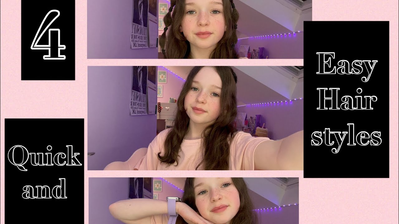 4 QUICK & EASY HAIRSTYLES!!! 💜