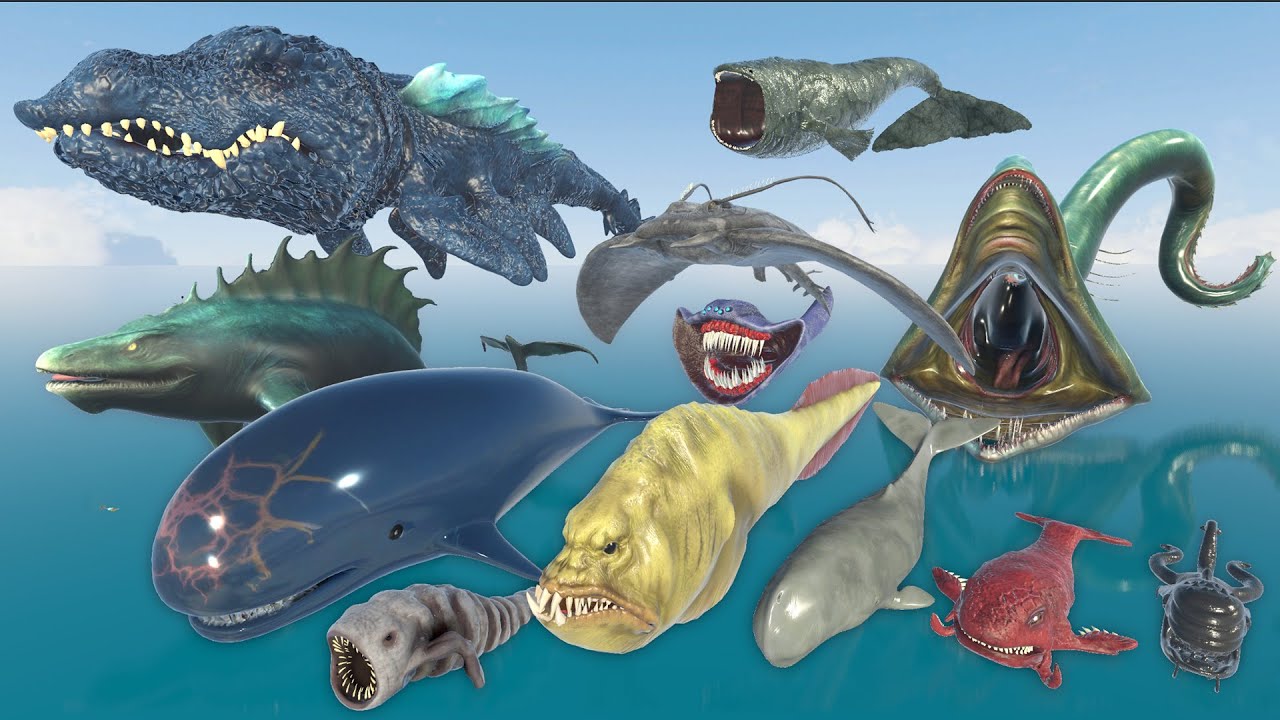 Whales Vs Mythical Sea Monster Size Comparison | 3D Comparison