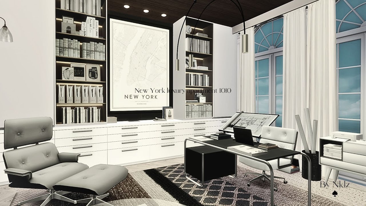 New York Luxury Apartment 1010 || Sims 4 || Home Tour || CC build (TRAY+CC+LINKS)
