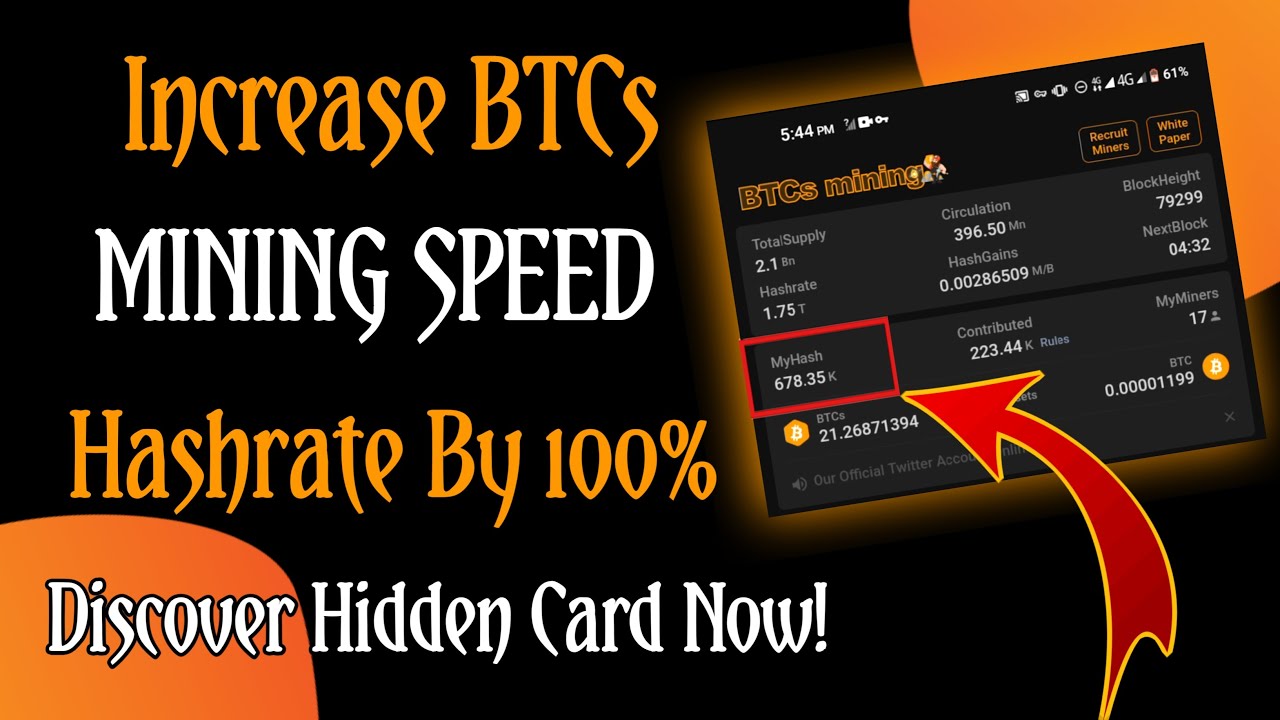 Use This Satoshi BTCs Secret Card To Boost Your Mining Speed By 100% | Get BTCs Card Exchangers Fast