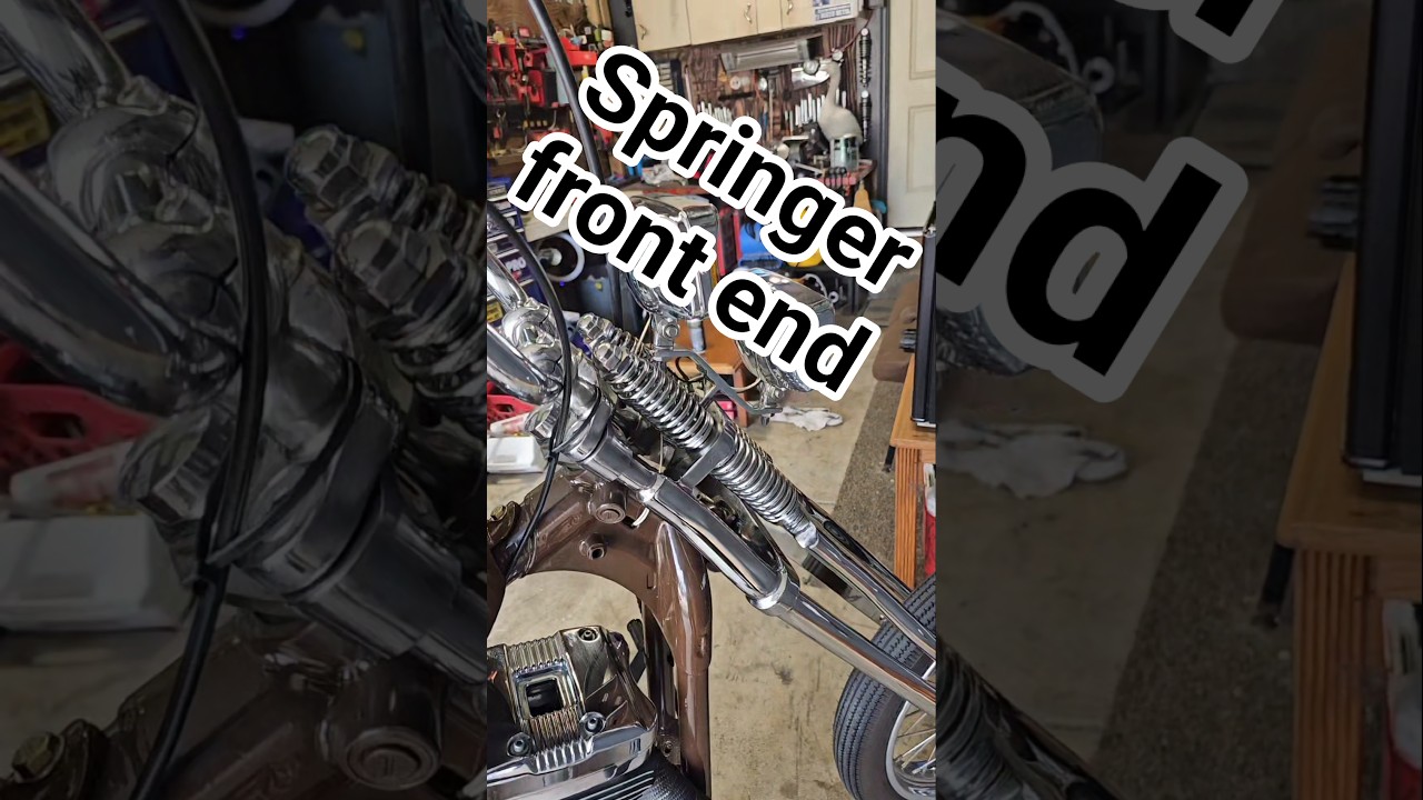 Springer front end #motorcycle #harleydavidson #sportster #chopper #springer #frontend #forks