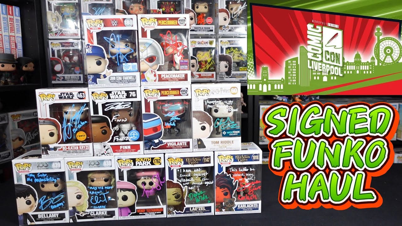 Подписанная коллекция Funko Pop с фестиваля Comic Con в Ливерпуле!!