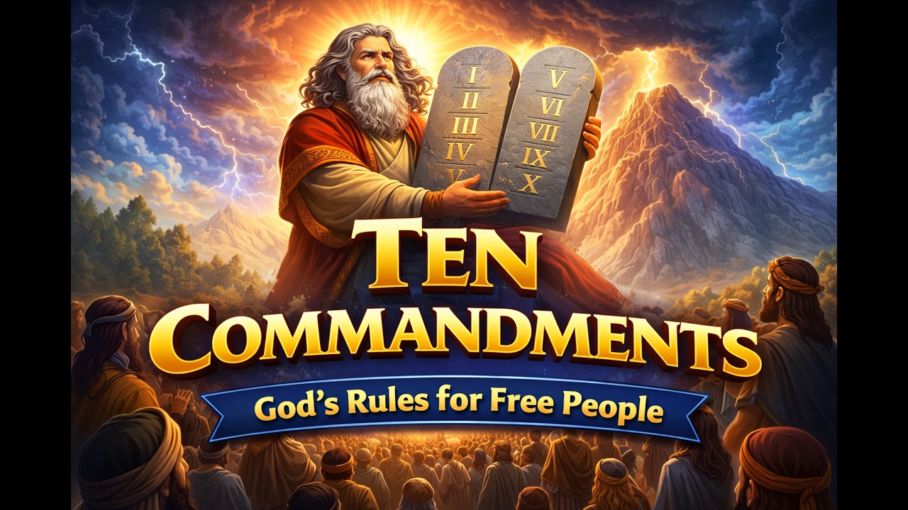 God’s Rules for Free People || The Ten Commandments || Exodus 19–20 || Kids Bible Story