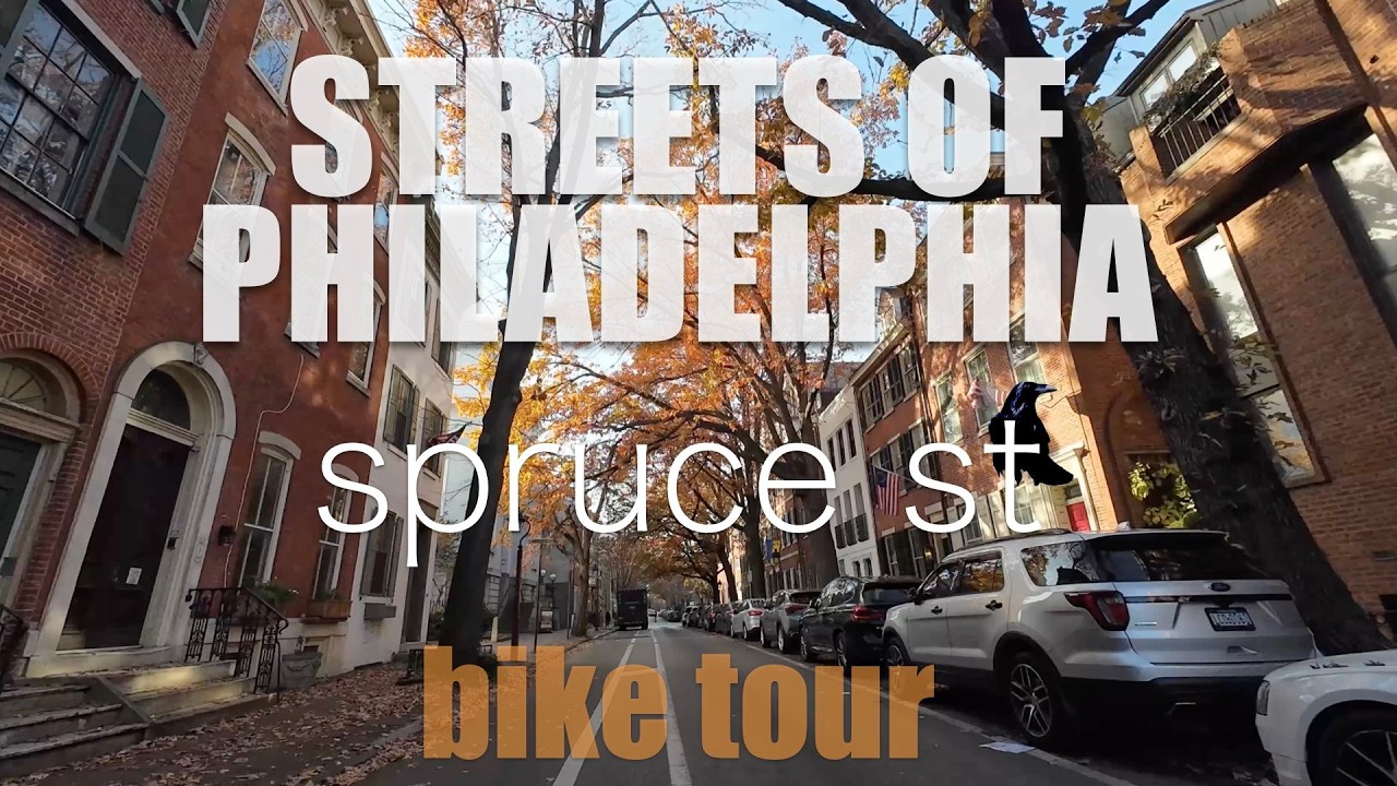 Spruce street | Streets of Philadelphia part 2 | Bike tour | 4K