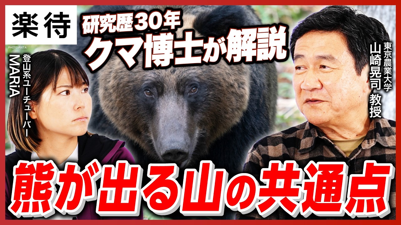 【クマ被害急増】研究歴30年の「クマ博士」が生態を徹底解説／「冬眠しない熊」はいる？／ヒグマの個体数が2倍に／熊鈴は効果があるのか？／熊が近くにいる危険サイン《山崎晃司教授×MARiA麻莉亜》