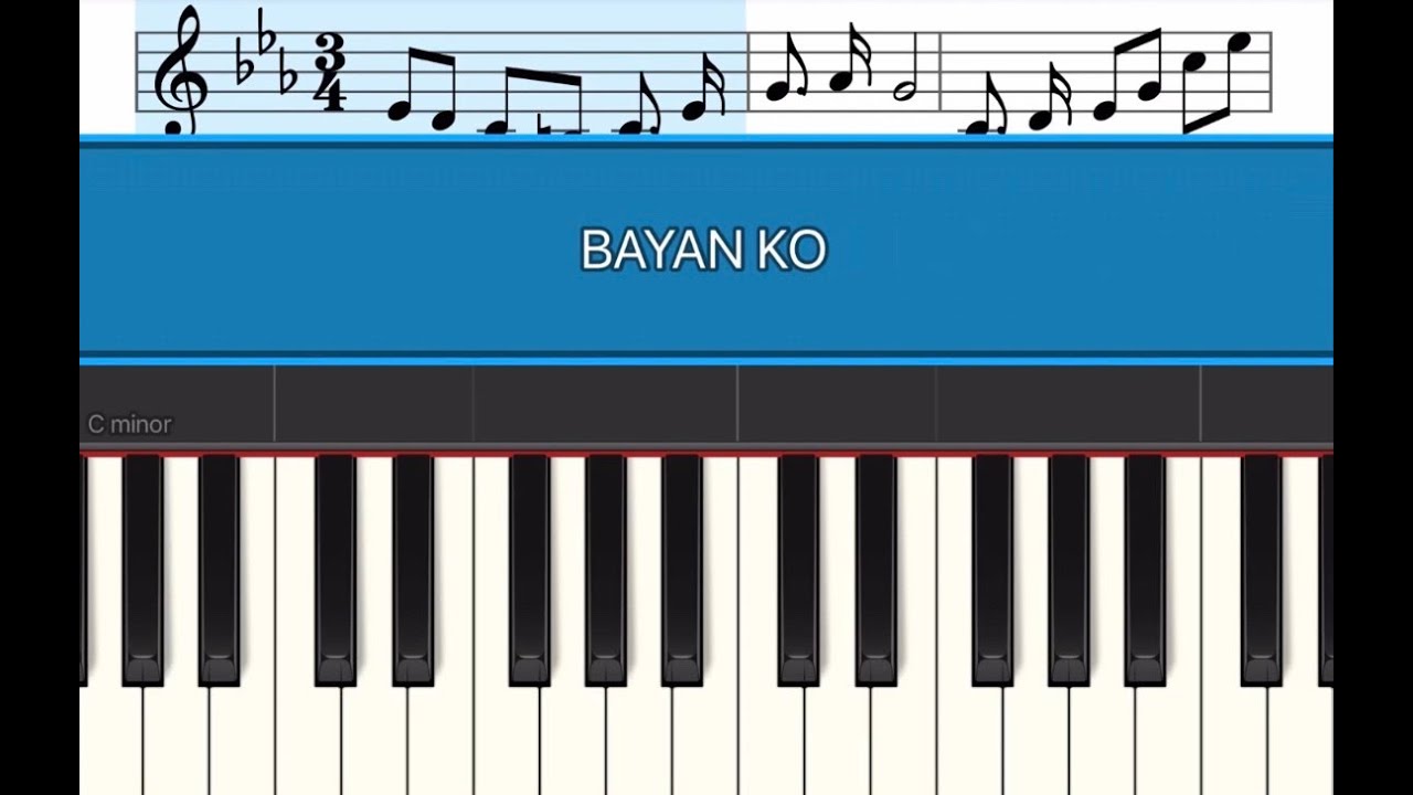 Bayan Ko (Easy piano tutorial with metronome)