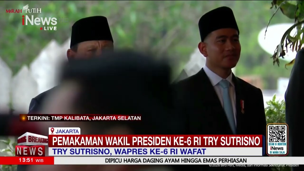 Wapres ke 6 RI Try Sutrisno Meninggal, Presiden Prabowo Pimpin Upacara Pemakaman