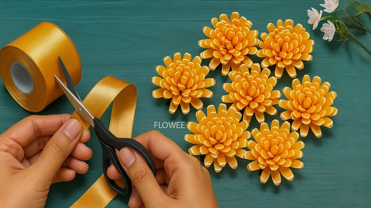 This Bottle Hack Will Blow Your Mind! DIY Satin Ribbon Flower That Looks Professionally Made!