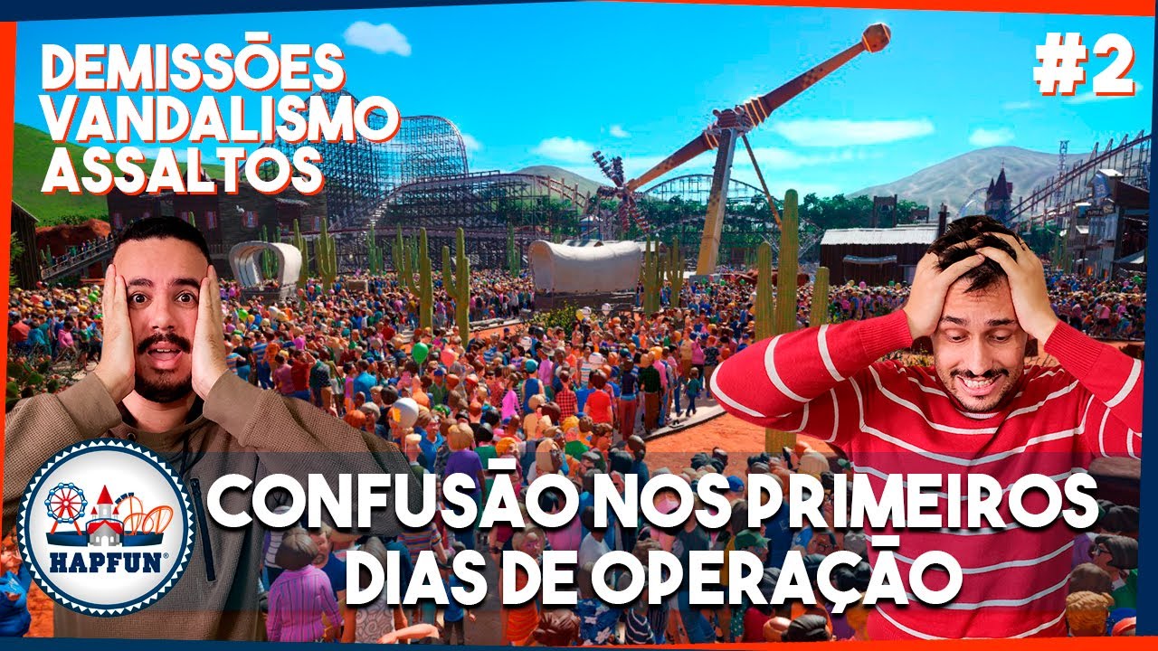 SITUAÇÃO caótica em nosso Hapfun Parque no gameplay de Planet Coaster - 2° Temporada EP #02