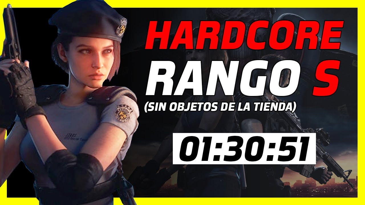 RANGO S en DIFICULTAD HARDCORE (sin objetos de la tienda) Resident Evil 3 Remake