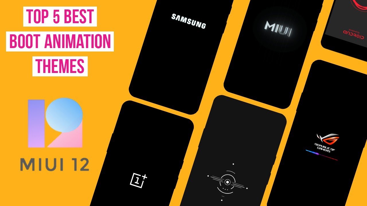 Top 5 Best MIUI 12 Themes with Boot animation 2021 | ROG 2 Oneplus And Samsung Boot animation Themes