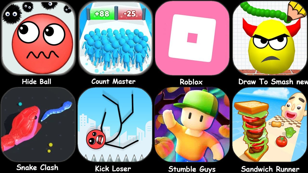 Roblox,Count Master,Draw To Smash,Roblox,Ragdoll Break,Join Blob Clash,Hide Ball,Snake Clash...
