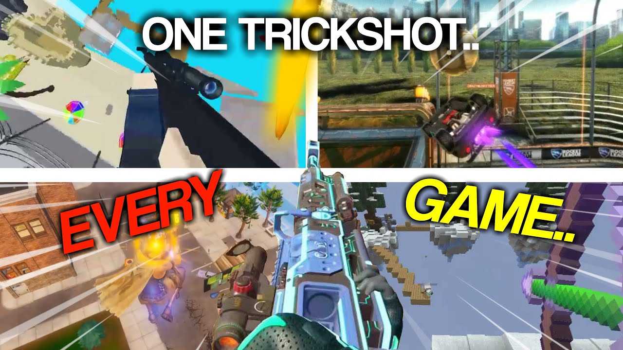 I Tried To Hit A Trickshot On Every Game.. (it was chaotic..)