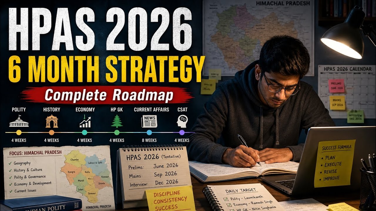 HPAS 2026 Complete 6 Month Strategy | Integrated Prelims + Mains Preparation Plan | Booklist