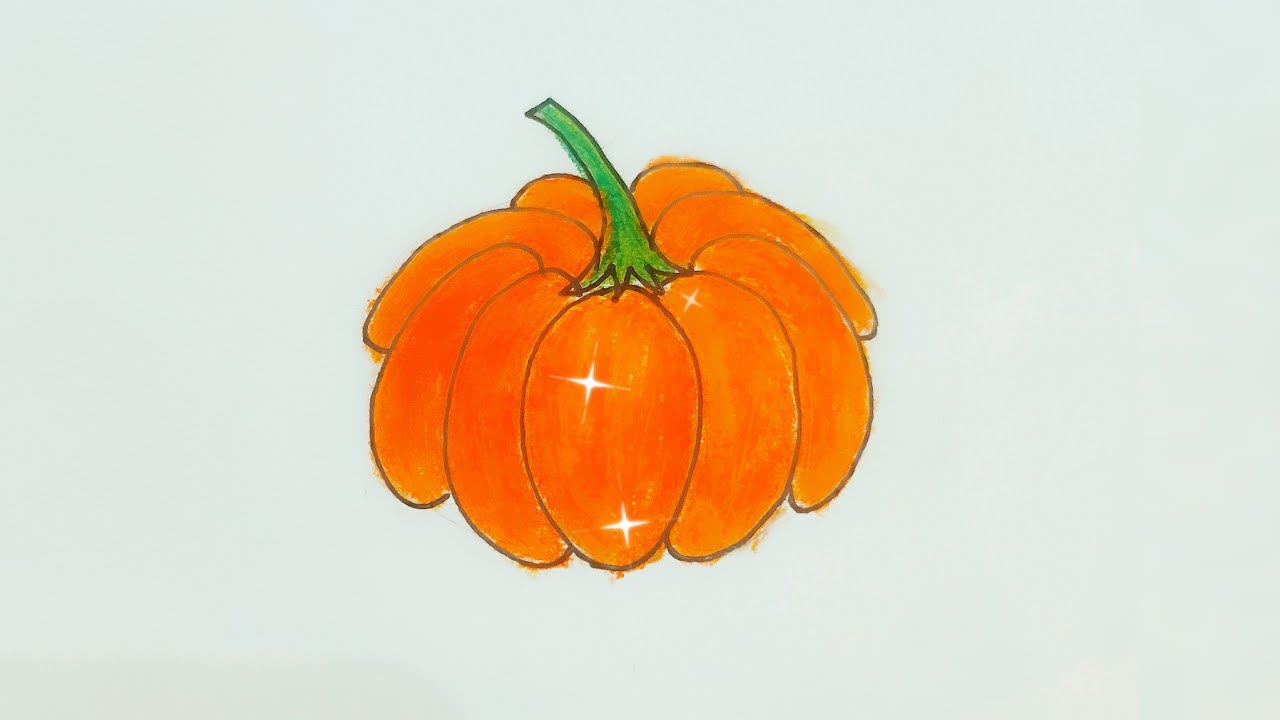 Sweet pumpkin drawing step by step 