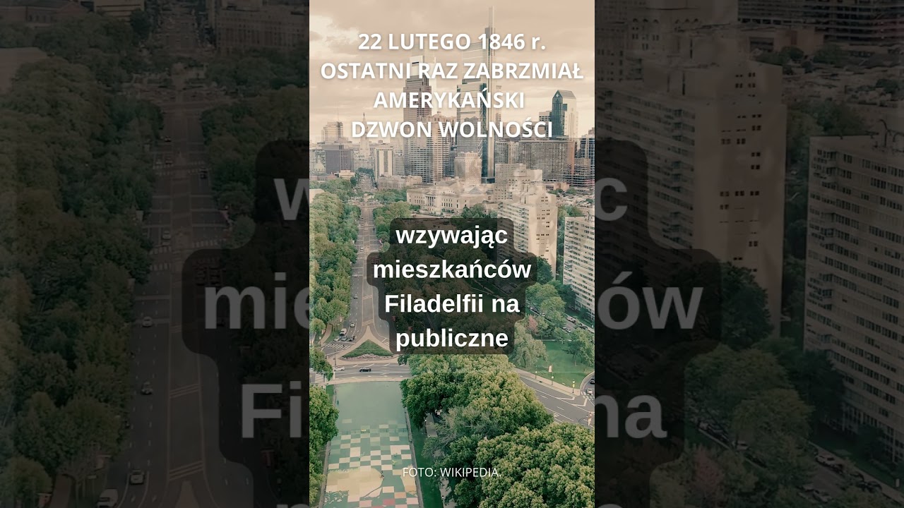 KALENDARIUM. 22.02.1846 r. #historia #kalendariumhistoryczne #22lutego1846 #DzwonWolności #USA