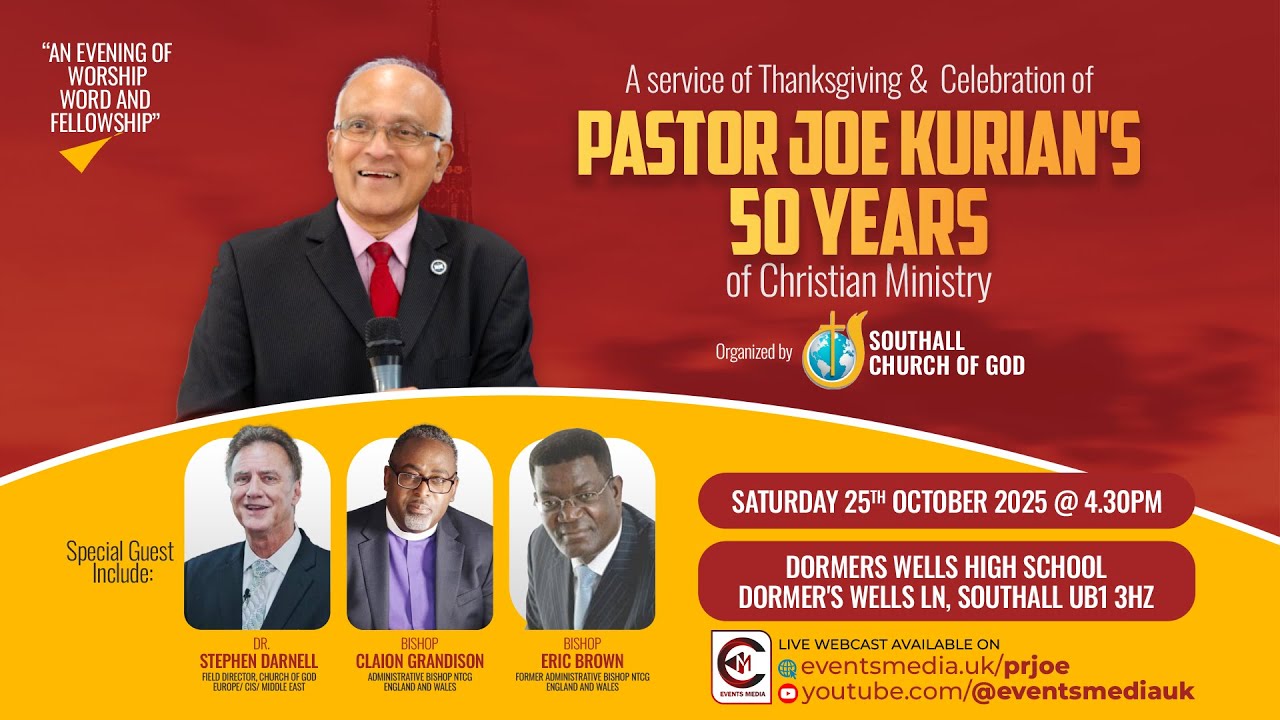Thanksgiving & Celebration Service of Pr. Joe Kurian's 50 Years of Christian Ministry | 25.10.2025