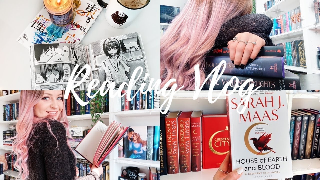 READING VLOG! 📖 🥀 dying my hair pink, lots of unboxings & I read 2 books!