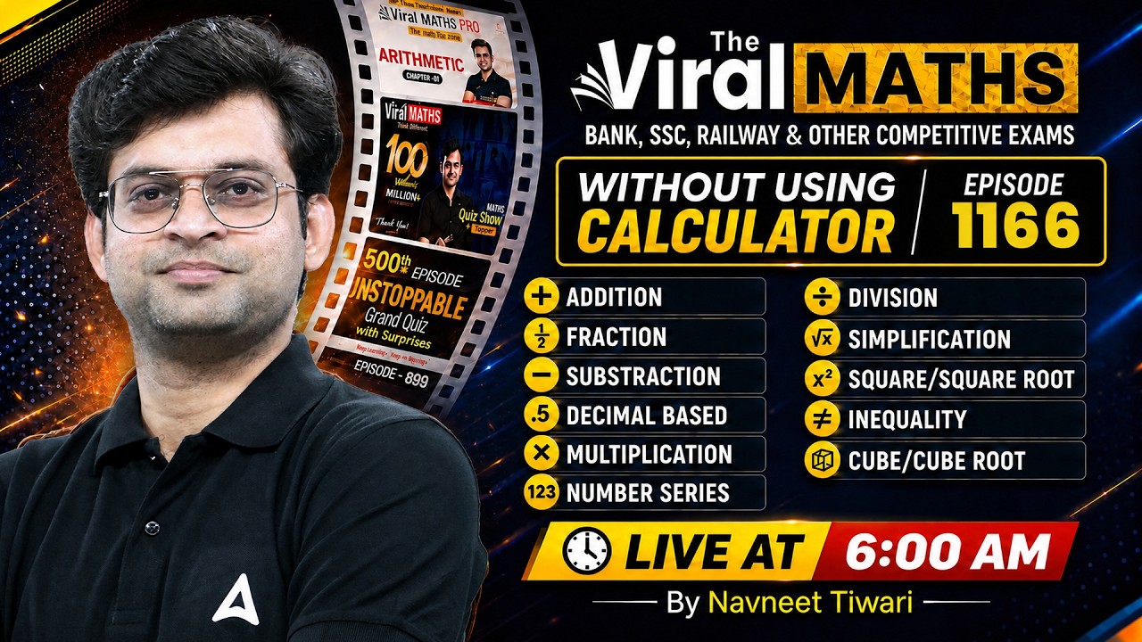Viral Maths 1166 | Without Calculator | Complete Maths Tricks for Bank, SSC & Railway